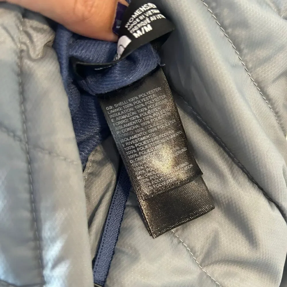 The North Face blue gray mossbud swirl reversible jacket top women’s M